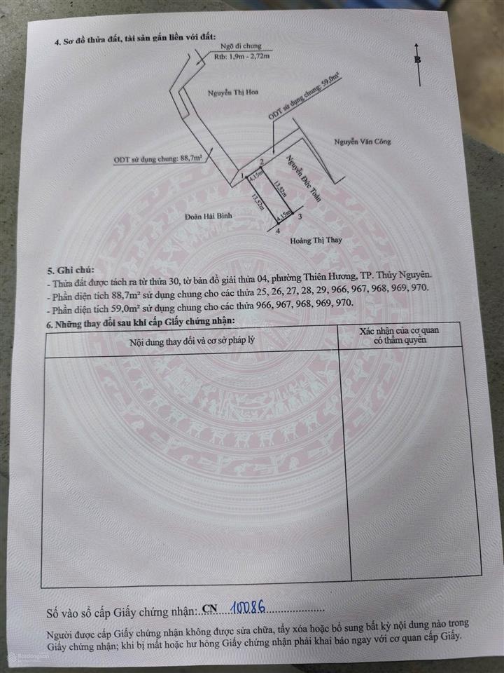 Lô đất nằm sát trường cấp 1 thiên hương khu đồng giá phường thiên hương, thuỷ nguyên, hải phòng