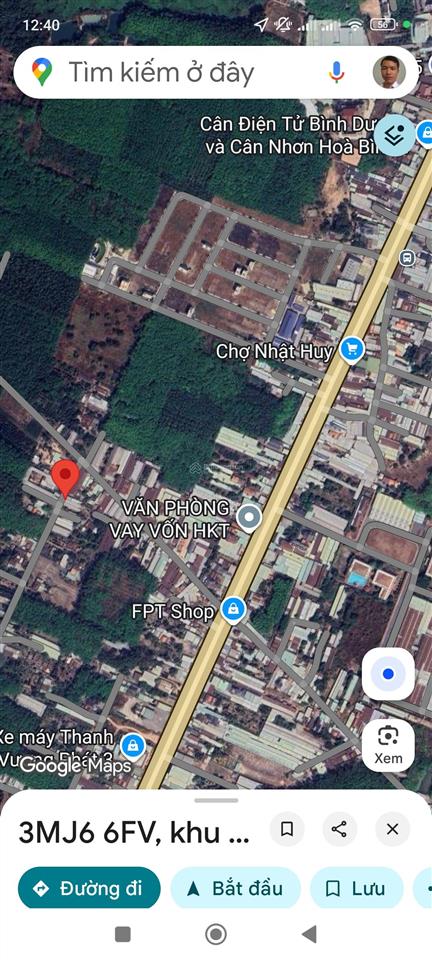 Bán đất hòa lợi kế chợ nhật huy, dt 5*50m, thổ cư 80m  giá 1 tỷ 650 triệu
