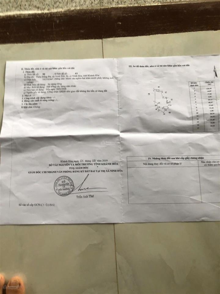 Bán nhanh 16210m2 đất chn dính khu công nghiệp giá 1.6 tỷ