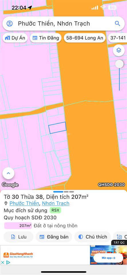 Chính chủ gửi bán đất mặt tiền đường trần phú xã phước thiền