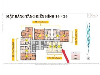 Bán căn hộ studio dự án shoho heritage  hồ tây