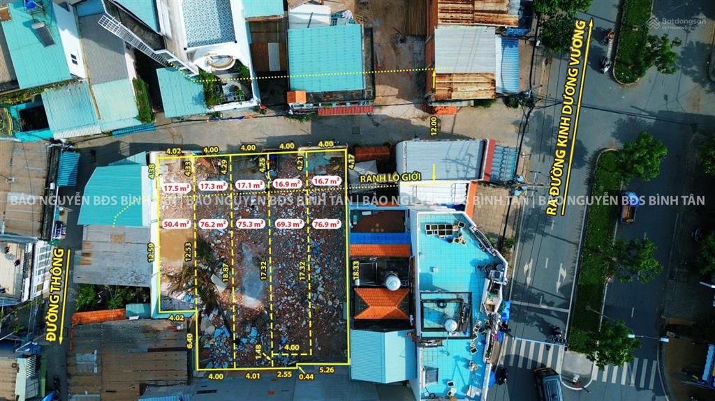 Bán đất bình tân sát khu aeon tên lửa đường kinh dương vương, 94m2, giá tốt 6,3 tỷ shr