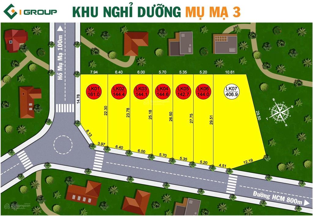 Khu nghỉ dưỡng hồ mụ mạ 3 giá từ 350 triệu / lô 150m2