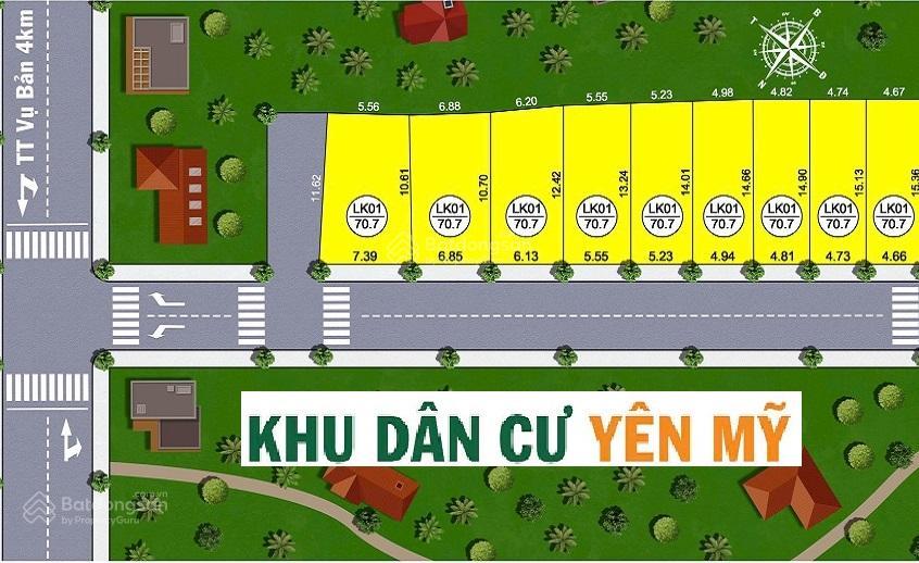 Đất liền kề cực đẹp khu dân cư yên mỹ, giá 800 triệu sổ đỏ
