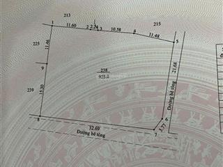 Đất trồng lúa 925m2 2 mặt kiệt ô tô vuông vắn rất đẹp, ngang rộng 32m