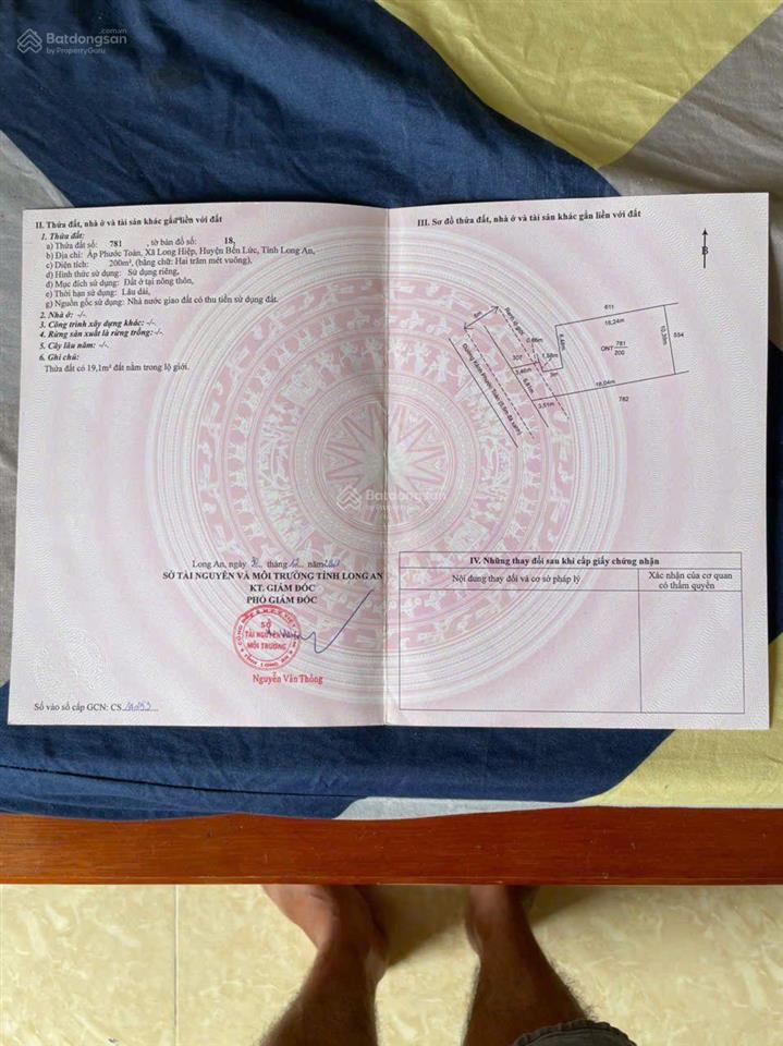 Bán đất đẹp 1.000m2 đường lò heo, bến lức