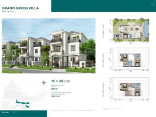 Biệt thự đơn lập 15x25m, đường 33m, hướng nam giá 22,5 tỷ, thanh toán 9,2 tỷ sở hữu, nhận nhà 2026