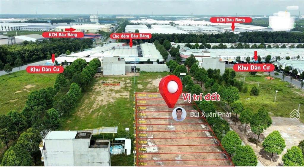 Bán đất bàu bàng đường n30 ngay chợ đêm bàu bàng trả trước 925tr sở hữu 150m2, hỗ trợ bank 70%