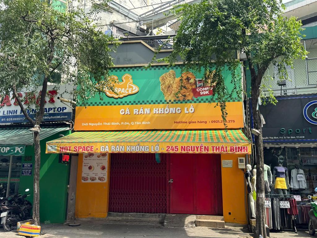 Cho thuê nhà mặt tiền 245 nguyễn thái bình, 7x15m, nở hậu 9m, bớt lộc cho khách thiện chí