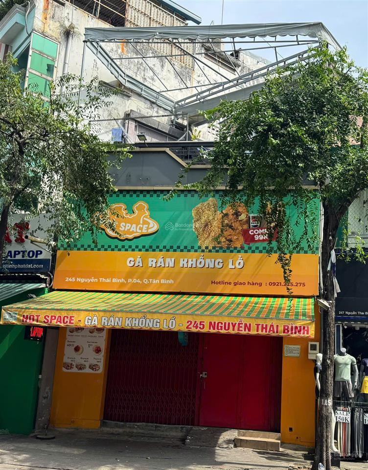 Cho thuê nhà mặt tiền 245 nguyễn thái bình, 7x15m, nở hậu 9m, bớt lộc cho khách thiện chí