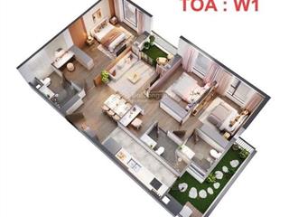 Bán căn 3pn+3vs dt 108m2 giá tốt tại toà w1 chuẩn bị bàn giao nhà. 0967 372 ***