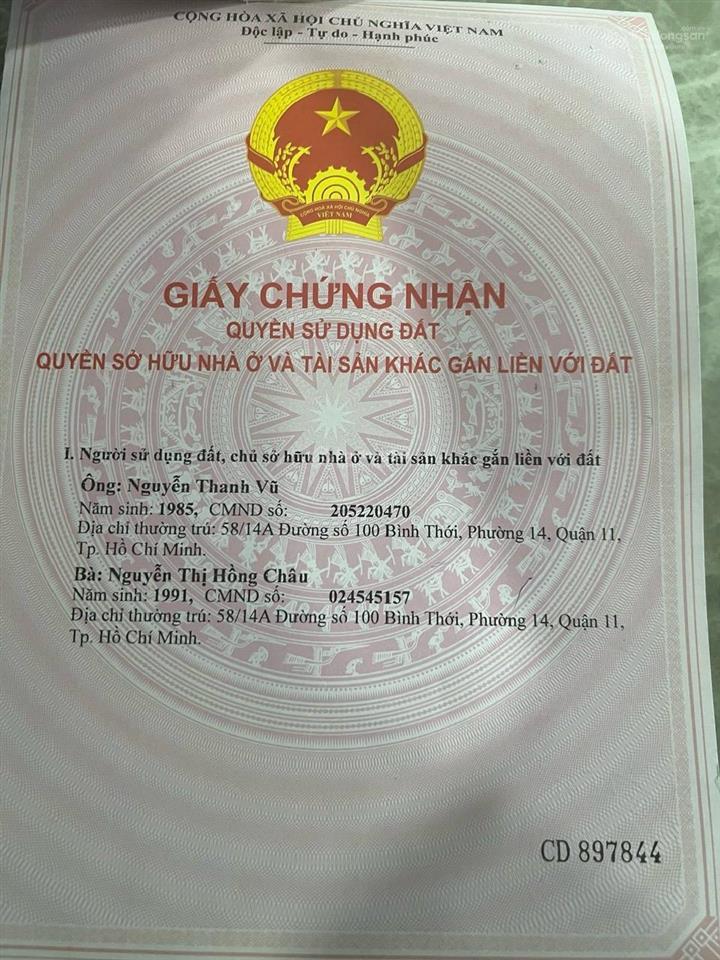 Bán nhà mặt tiền, đường nguyễn thị tú, p. bhh. b, quận bình tân