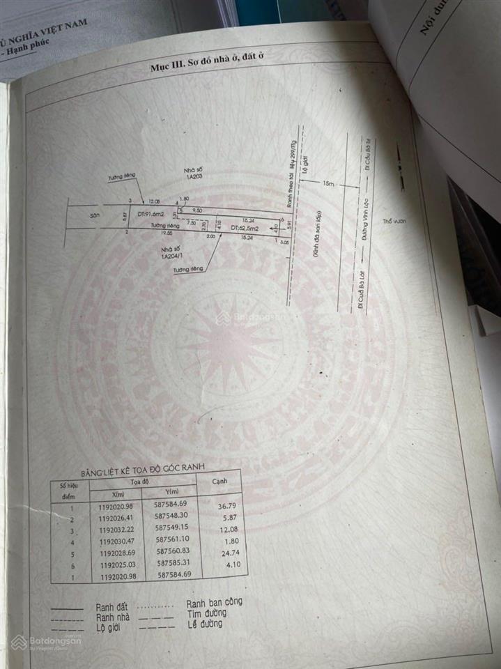 Ngợp bank bán gấp nhà mt vĩnh lộc 6x70m=430m2. sổ hồng thổ cư 318m2