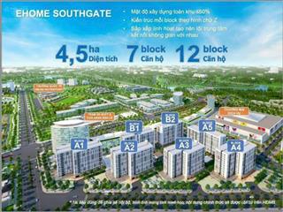 Chính chủ căn a1  09  17, dt 64m2 2pn, 2wc, ehome southgate, waterpoint, sổ sẵn, giá 1 tỷ 550