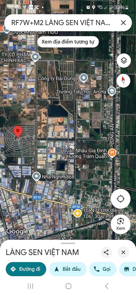 Nền làng sen chính chủ cực rẻ, 83.1m2, liền kề tp hồ chí minh, giá ngộp 1 tỷ 270 chốt