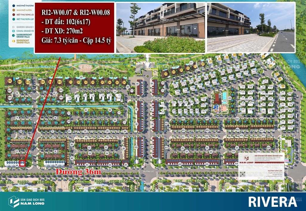 Bán gấp shophouse khu rivera 2  mặt tiền đường 36m  thiết kế 2 lối đi riêng biệt vưa ở vừa kd