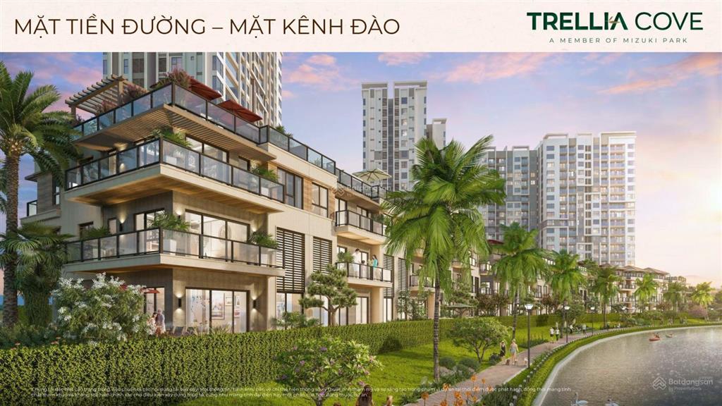 Nhà phố compound trellia cove  số lượng có giới hạn  thuộc mizuki park 26ha  liền kề phú mỹ hưng