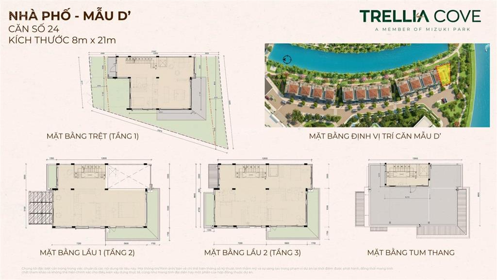 Nhà phố compound trellia cove  số lượng có giới hạn  thuộc mizuki park 26ha  liền kề phú mỹ hưng