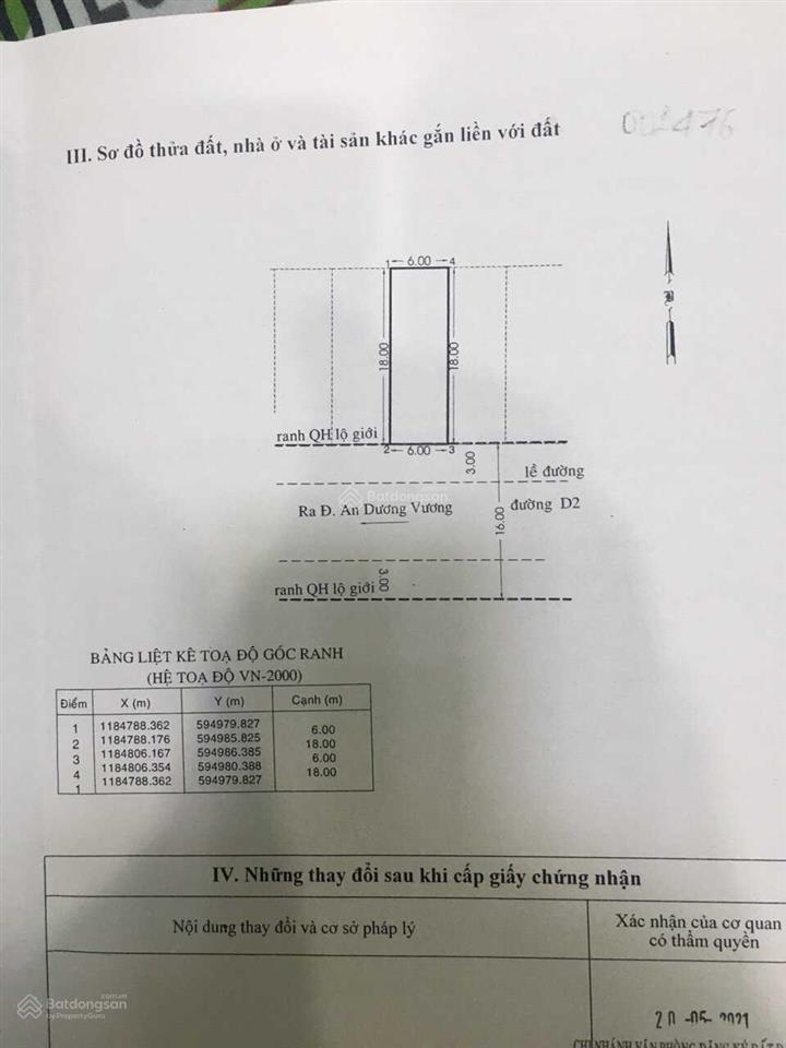 Đất 6 x 18m đường số 12 khu dân cư cần giờ phường 16 quận 8