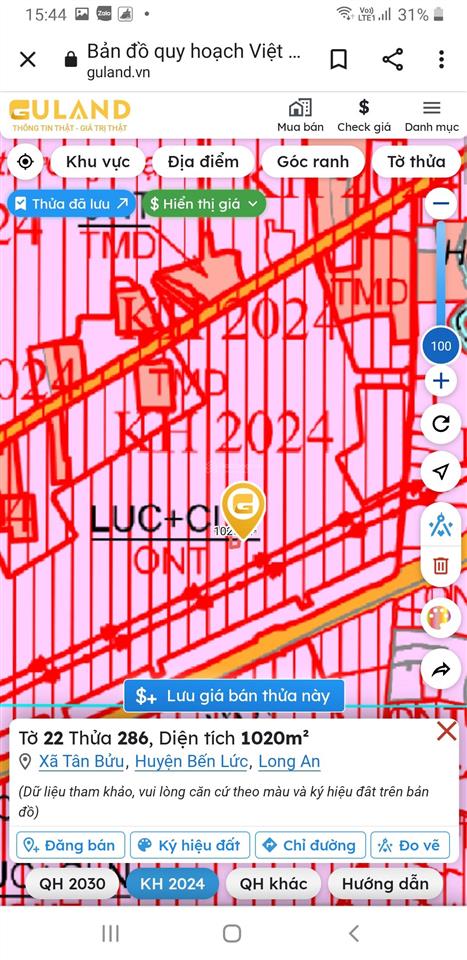 Đất 1020m2 nông nghiệp ấp 3, xã tân bửu, huyện bến lức, tỉnh long an