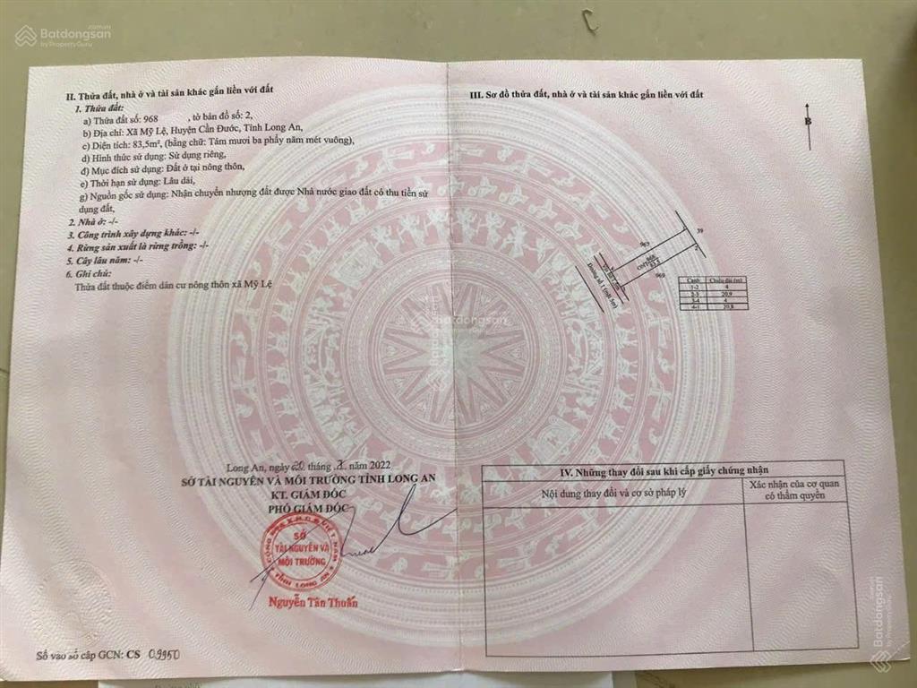 Khu dân cư mỹ lệ sát bên tỉnh lộ 830, 4x20,9m=83,5m2. chính chủ ra gấp 820triệu