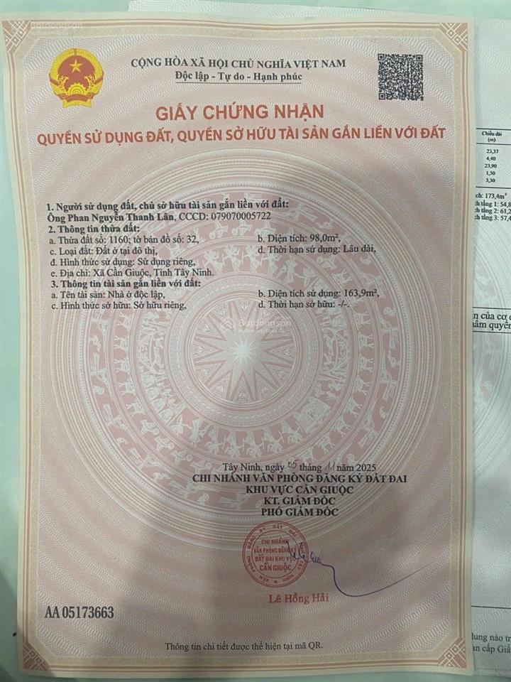 Nhà 100m2 2 lầu .. đường xe oto thị trấn cần giuộc tân kim  diện tích  4,3m x 23m ( 100m2 )