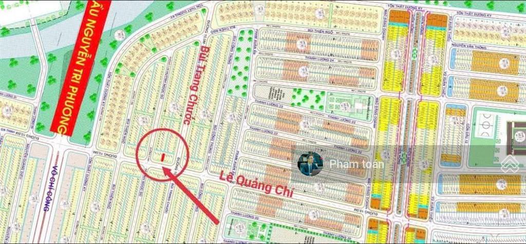 Bán lô mặt tiền kinh doanh đường lê quảng chí 10m5 hòa xuân, đà nẵng, đông nam, 100m2