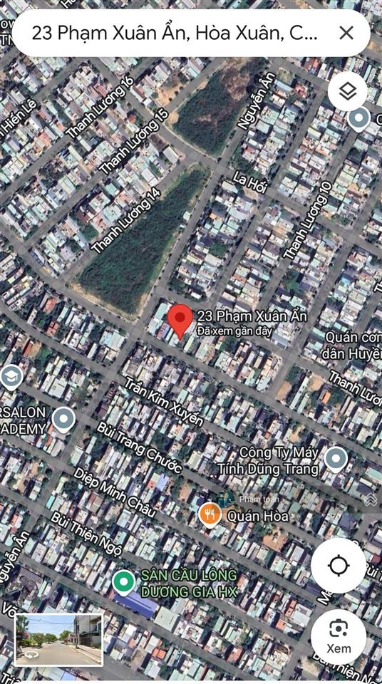 Phạm xuân ẩn hòa xuân lô đất trục thông kinh doanh, giá chỉ 6ty250 lô sạch đẹp đường 7m5 100m2