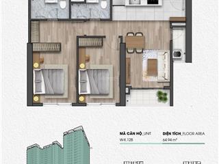 Rẻ nhất fpt 3 căn tầng 17 hướng nam. loại 2pn 2wc thiết kế mở, dự kiến bàn giao quý 2/2026