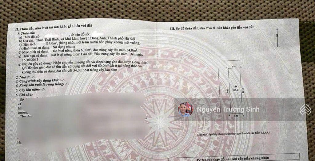 Bán gấp 115m2 lô góc trục chính thái bình (mai lâm) kinh doanh, giá chỉ 10.5 tỷ