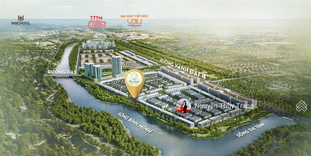 Bán biệt thự ven sông đầu tiên tại bình dương giá f0, đối diện trường đại học việt đức