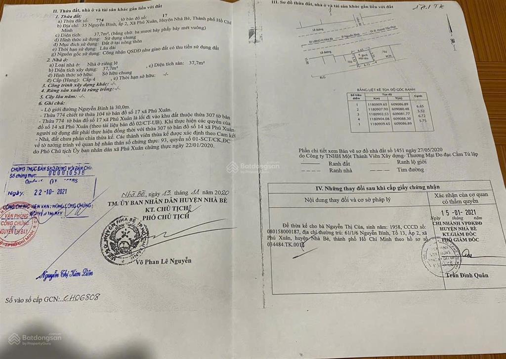 Chính chủ bán nhà mt số 35 nguyễn bình phú xuân nhà bè 6,8x15m 100m2 nhà cấp 4 chỉ 7 tỷ tl