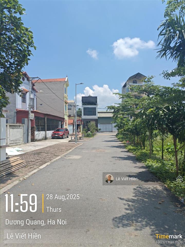 Bán đất dương quang, gia lâm 50m2 mt 8.56m. ngõ thông, đường ô tô 7 chỗ, 1 ngoặt ra trục chính