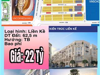 Chính chủ bán liền kề vinhomes cổ loa cạnh vinschool, gần vincom, phố kinh doanh, giá đầu tư 62.5m2