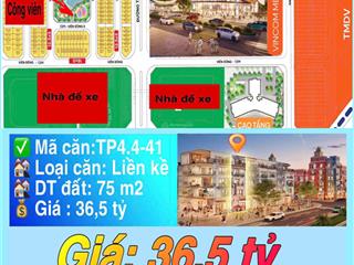 Cực phẩm, shophouse 2 mặt tiền, đường 30m, đối diện vincom mega mall dự án vinhomes cổ loa 75m2*5t