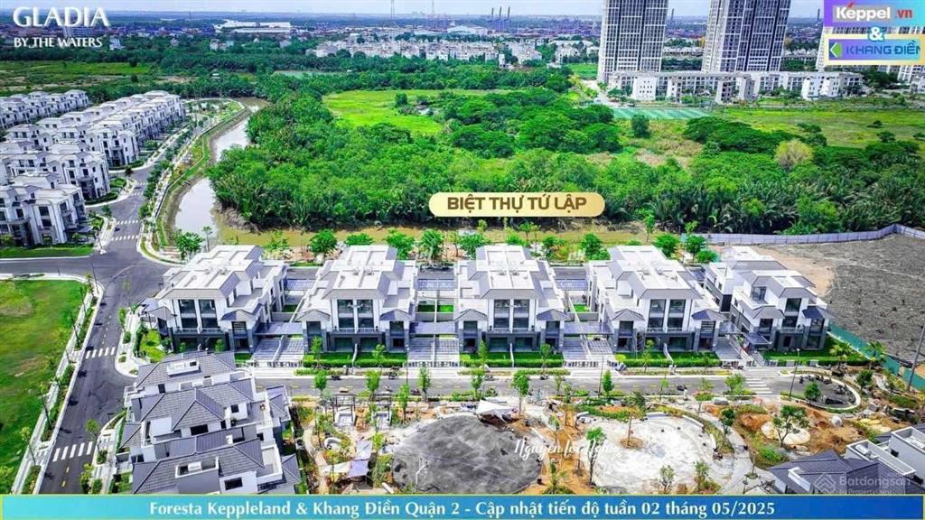 Gladia khang điền  biệt thự 4 tầng quận 2, xây sẵn, nhận nhà ở ngay, sổ hồng riêng từng căn!