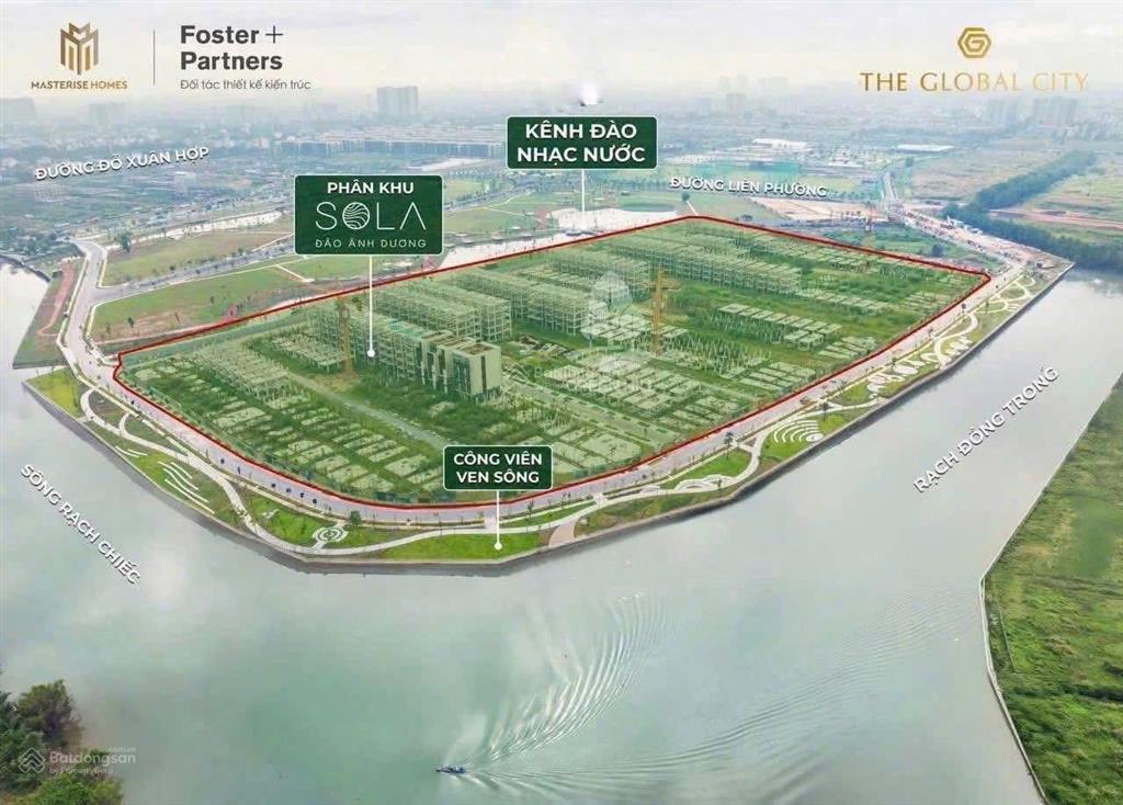 Sola the global city, biệt thự ven sông thấp tầng, sở hữu lâu dài. giá từ 52 tỷ