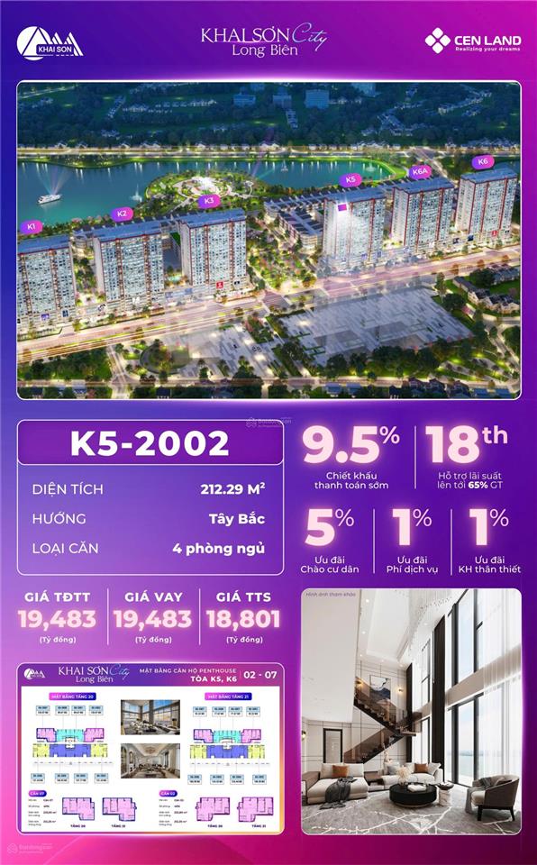 Penthouse k52002 phiên bản giới hạn khẳng định đẳng cấp chủ nhân vip nhất kđt khai sơn