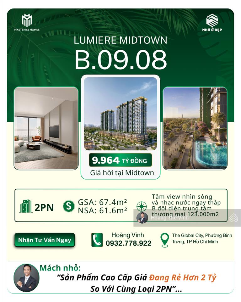 Hàng hot 2 ngủ tại lumiere midtown giá huỷ diệt gọi ngay hoàng vinh quản lý giỏ hàng