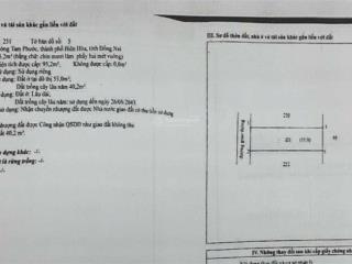Bán 95m2 đất odt tại phường tam phước biên hòa đồng nai 1ty1