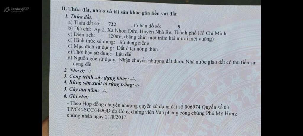 Bán đất khu 28ha thổ cư đã có sổ 5x24m, đường 14m, khu vực nhơn đức, nhà bè, giá 31tr/m2