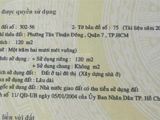 Bán đất khu nam long, trần trọng cung, tân thuận đông, q7, 5x24 giá 14ty500