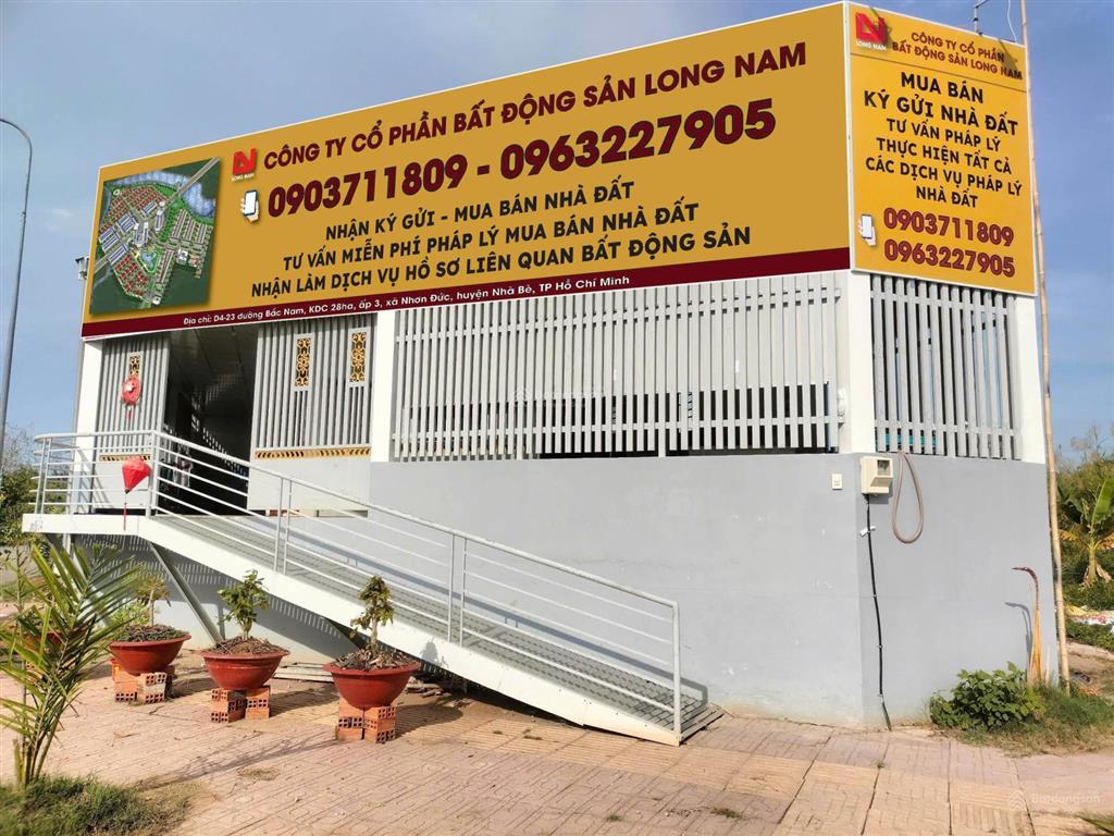 Bán đất thổ cư đã có sổ 5x18m, đường 14m, khu vực nhơn đức, nhà bè, giá 3 tỷ