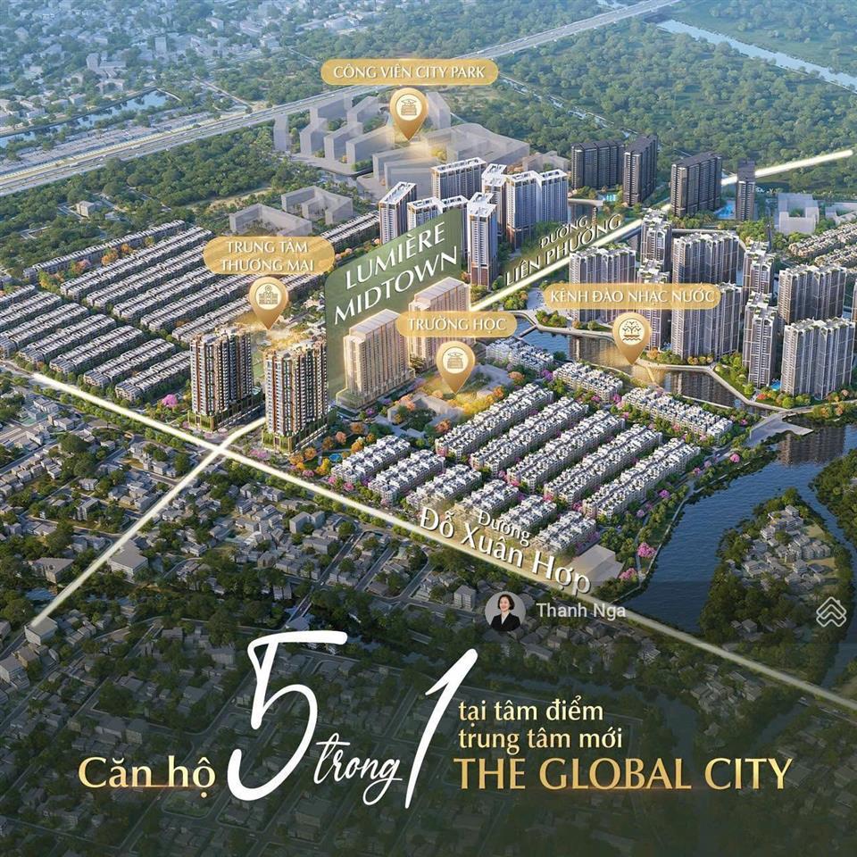 Căn hộ the global city với bộ tháp đôi lumière midtown view cực đẹp, trực tiếp từ chủ đầu tư