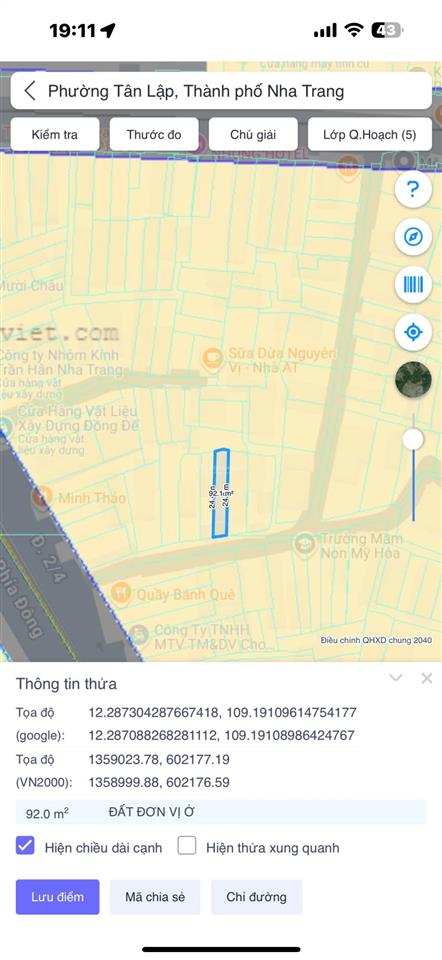 Lô đất đẹp sát đường 2/4 (cách đường lớn 4 nhà) giá siêu tốt