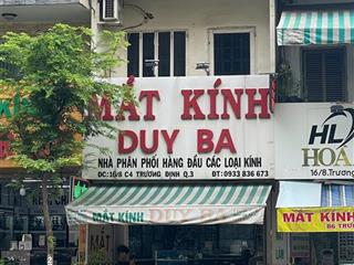 Bán nhà mt trương định q.3 khu chuyên kinh doanh mắt kính kc 3 tầng, giá chỉ 10.8 tỷ thương lượng