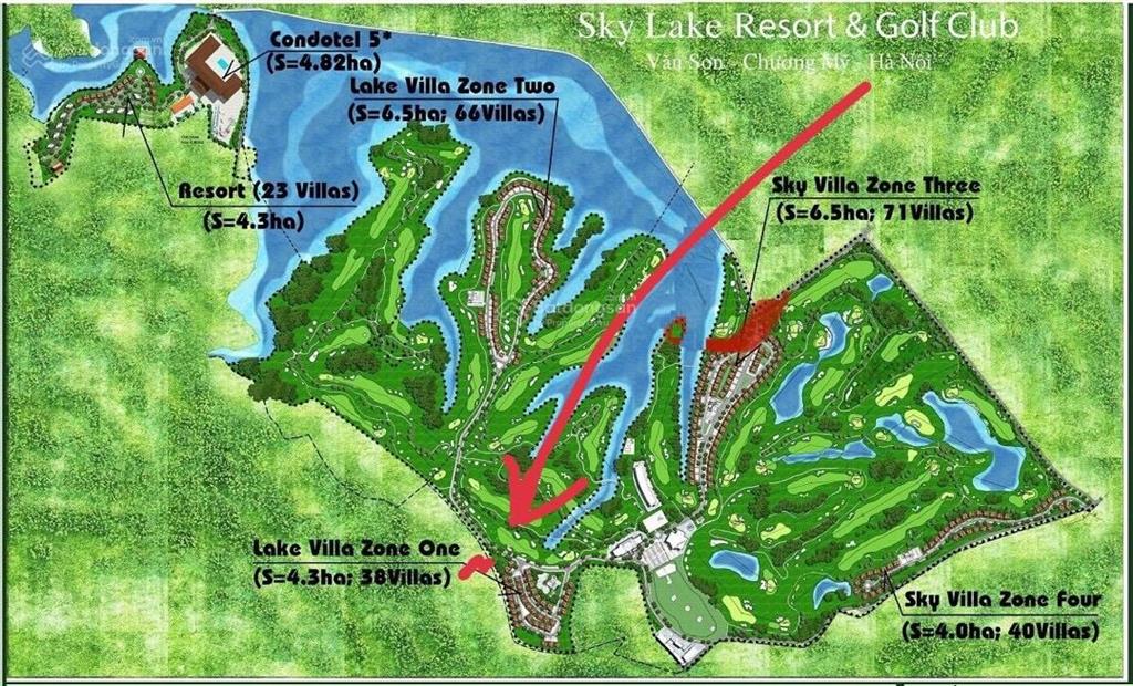 Cực phẩm đất nghỉ dưỡng hiếm đối diện sân golf skylake  3.600m², 72m mặt tiền, sổ đỏ rõ ràng!