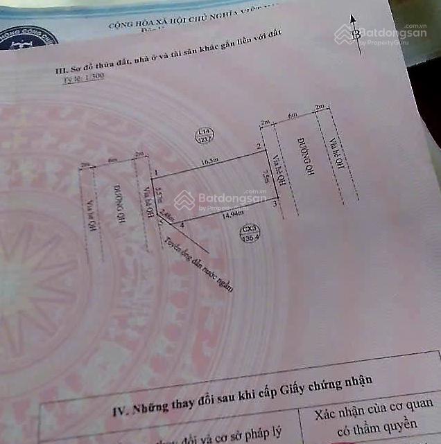 (hoa hậu) lô đất 122.7m2, 3 mặt tiền trung tâm quận an dương, hải phòng