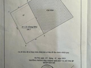 Bán đất tặng nhà tây hồ gần hồ bơi quảng bá, 106m2 mặt tiền 8m hậu 8,1m giá hợp lý