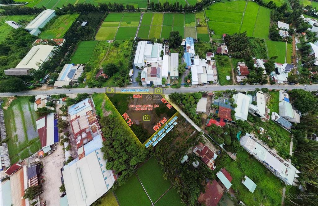 Đất lớn 2 mặt tiền đường bình mỹ 3223m2 có 1956m2 thổ cư mt rộng 70m thích hợp phân lô
